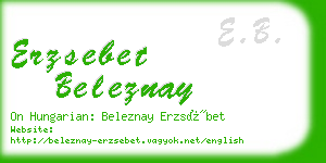 erzsebet beleznay business card